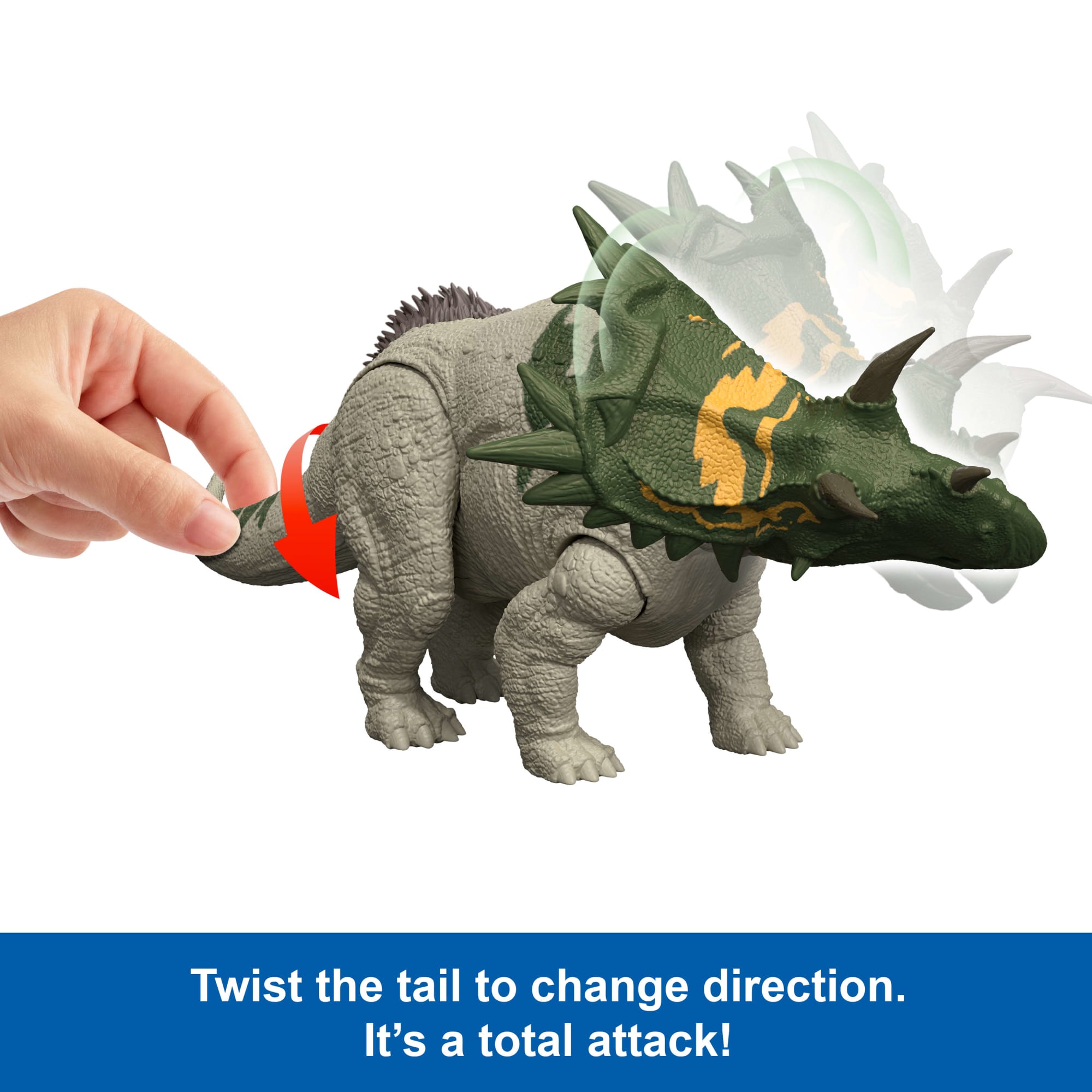 Jurassic World Rebirth Wild Roar Spiclypeus Dinosaur Toy, Tail Controlled Attack Chomp & Sound