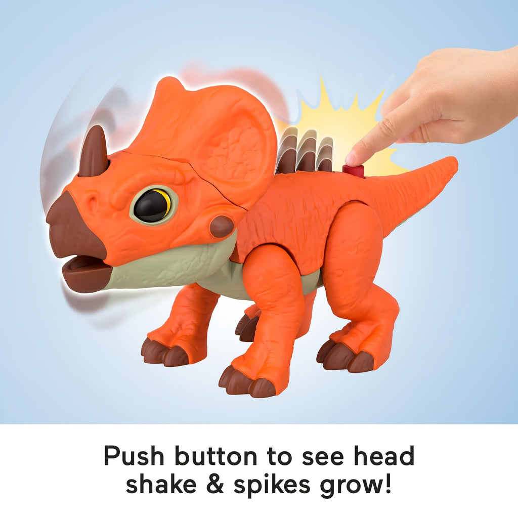 Fisher-Price Imaginext Jurassic World Rebirth Aquilops Dinosaur Action Figure With Motion