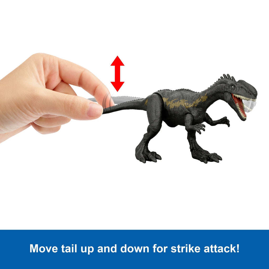 Jurassic World Rebirth Strike Attack Monolophosaurus Dinosaur Toy, Single Strike Action, Authentic & Posable