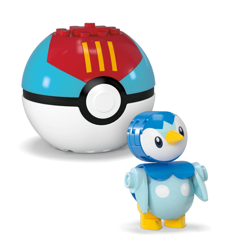 MEGA Pokémon Poké Ball 2-Pack Building Toy Kits With 2 Action Figures (41 Pieces) For Kids