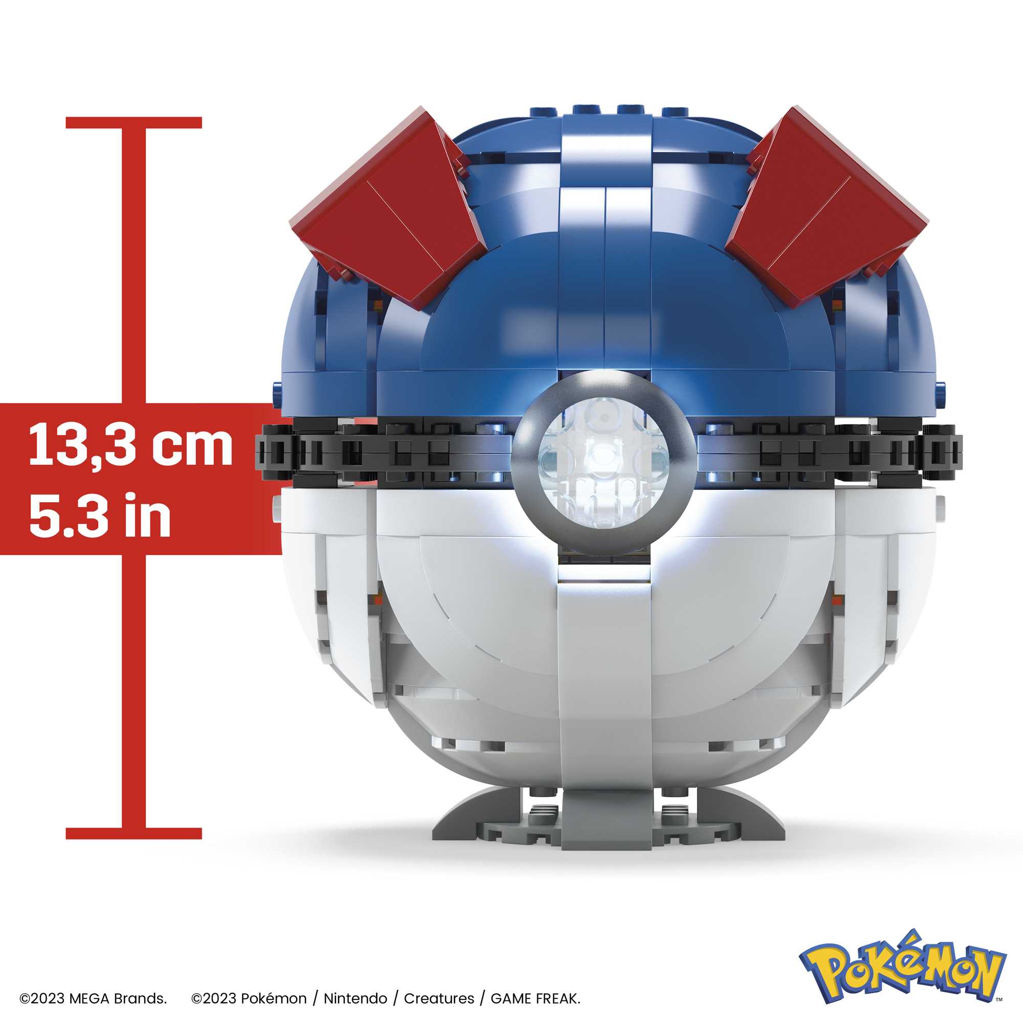MEGA Pokémon Jumbo Great Ball Building Kit With Lights (299 Pieces), For Collectors