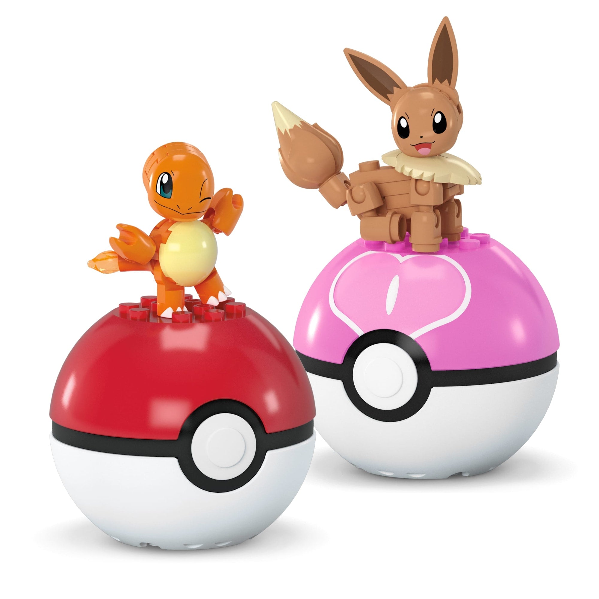 MEGA Pokémon Poké Ball 2-Pack Building Toy Kits With 2 Action Figures (40 Pieces) For Kids