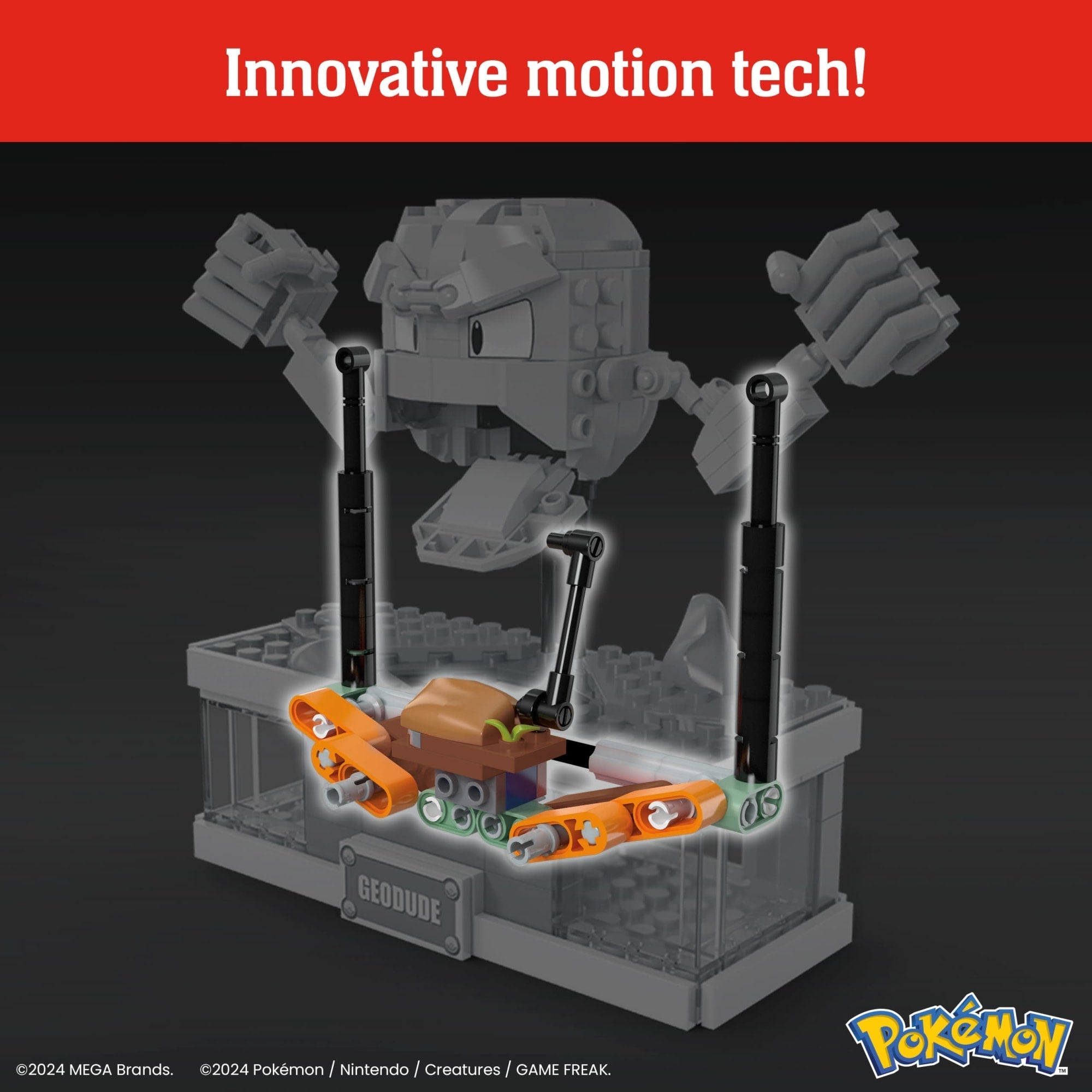 MEGA Pokémon Mini Motion Geodude Building Kit With Motion (354 Pieces) For Collectors