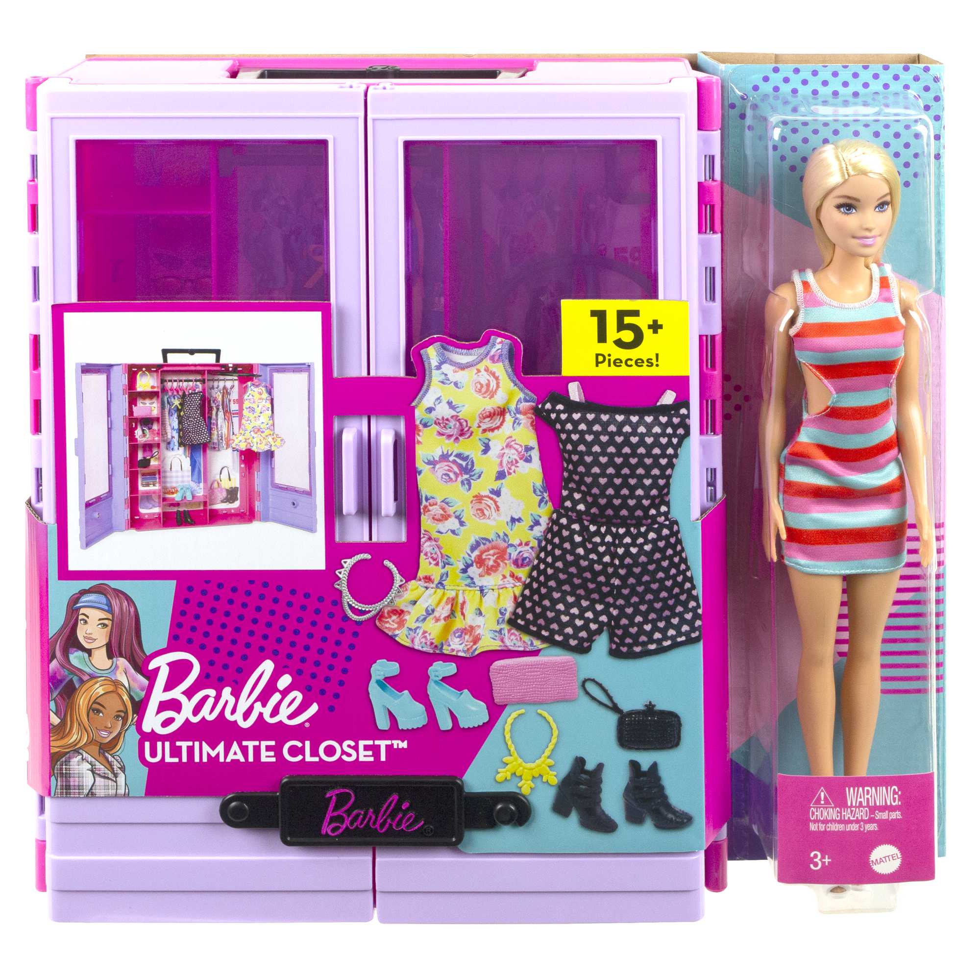 Barbie Fashion & Beauty Set de Juego Clóset de Lujo con Muñeca