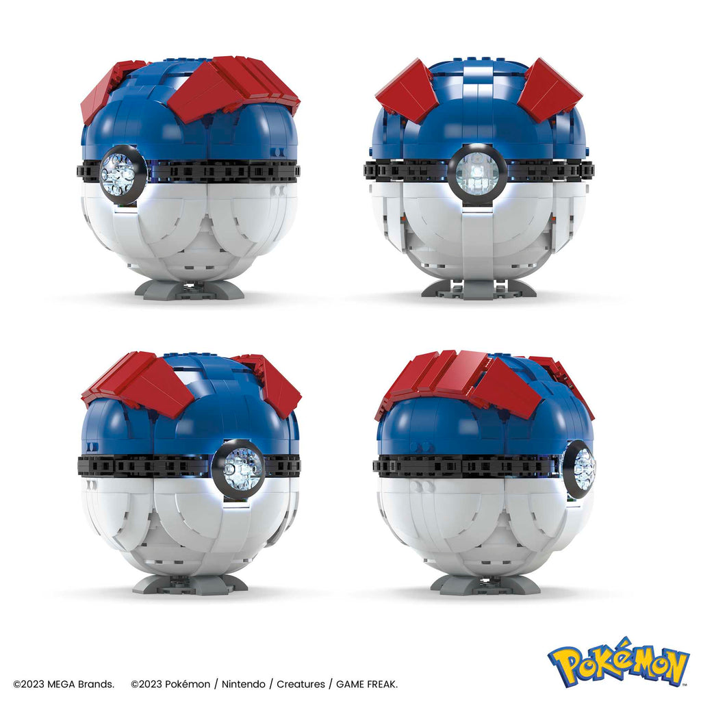 MEGA Pokémon Jumbo Great Ball Building Kit With Lights (299 Pieces), For Collectors