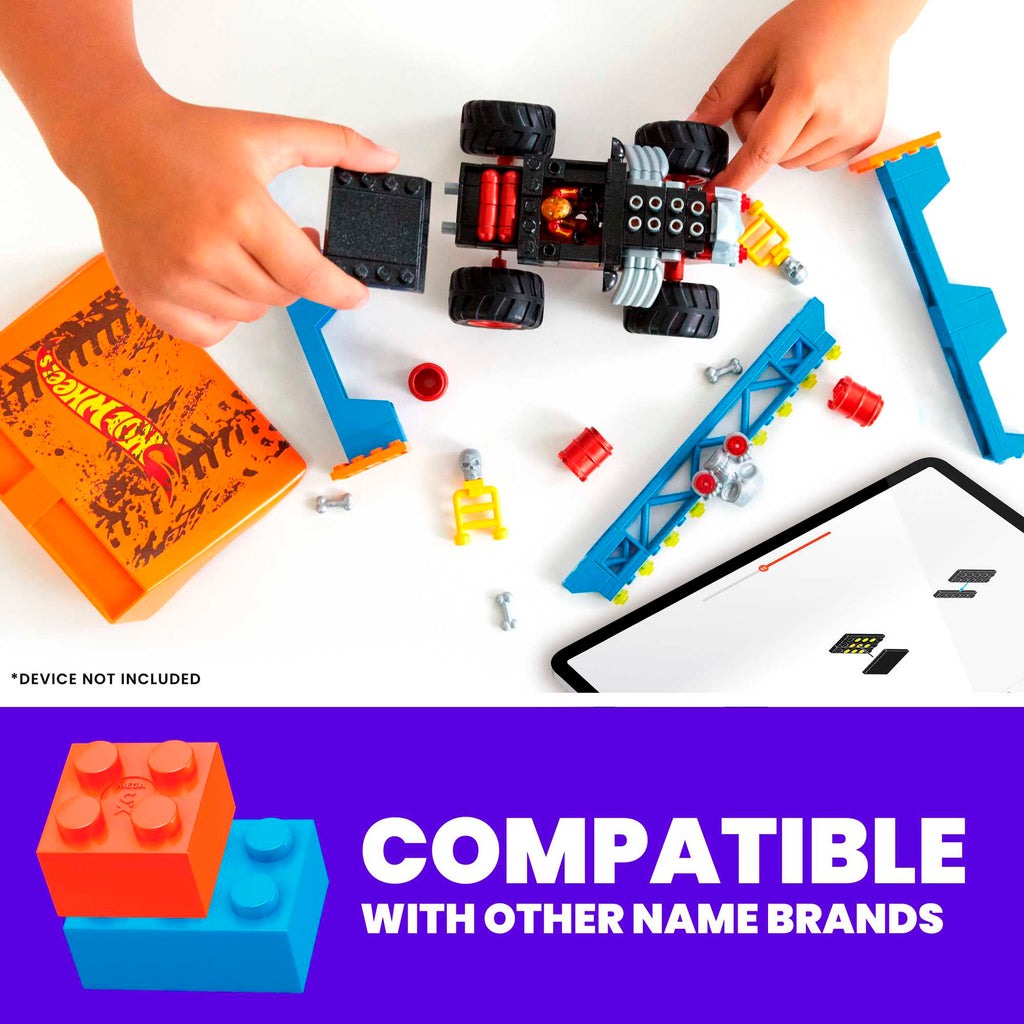 MEGA Hot Wheels Bone Shaker Crush Course Monster Truck Building Set (151 Pcs)