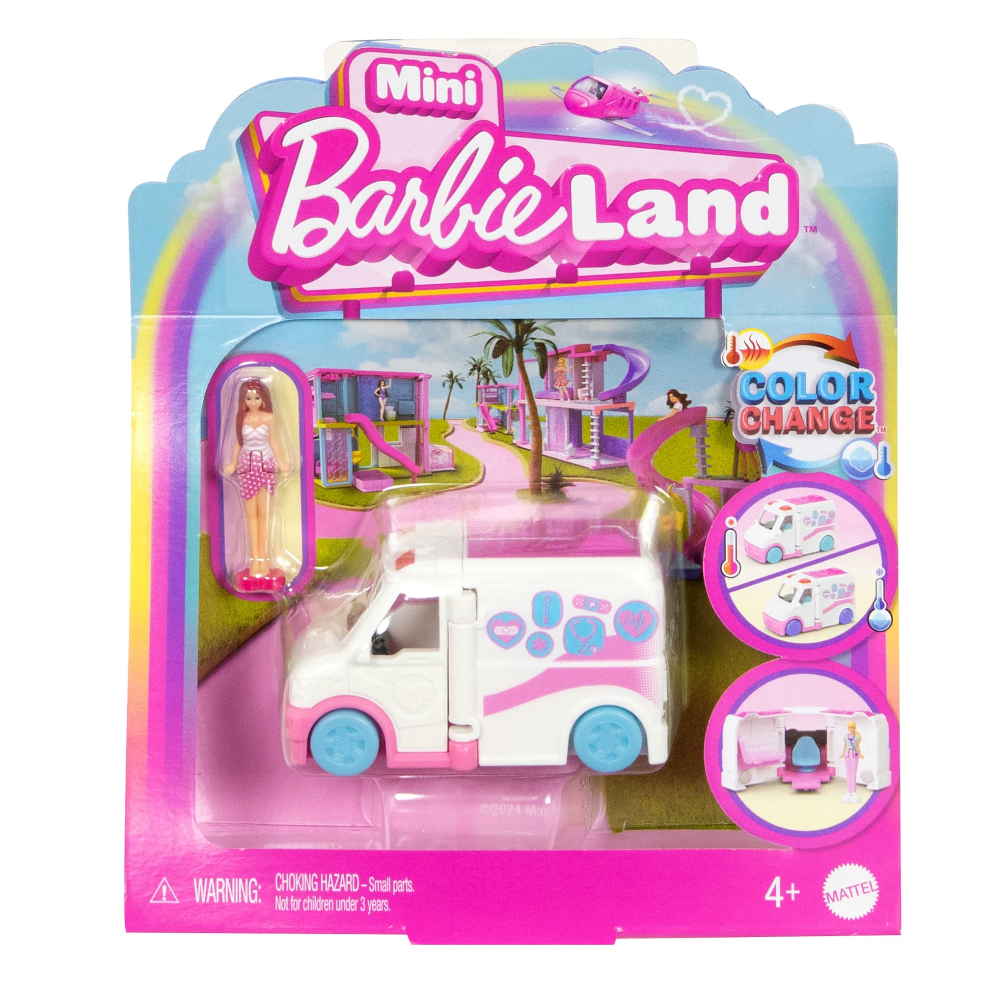 Barbie Mini BarbieLand Vehículo para Muñecas Ambulancia con Mini Muñeca