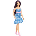 Barbie Fashionista Muñeca Vestido de Mariposas y Botas Rosas