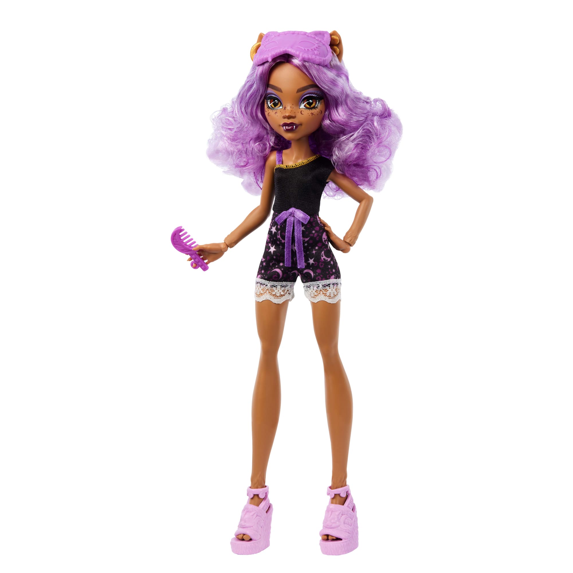 Monster High Muñeca Reveal Pijamas Monstruosas Clawdeen